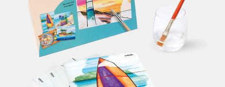 Lighthouse-themed art activity showing colour fading over 20 minutes, designed for dementia and Alzheimer's support.