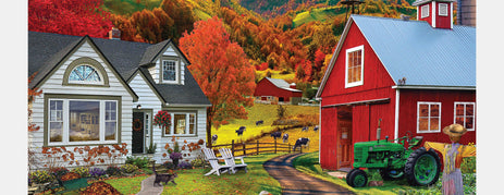Jigsaw puzzle of a farm scene, ideal for dementia activities, care home activities, and gifts for elderly with dementia.