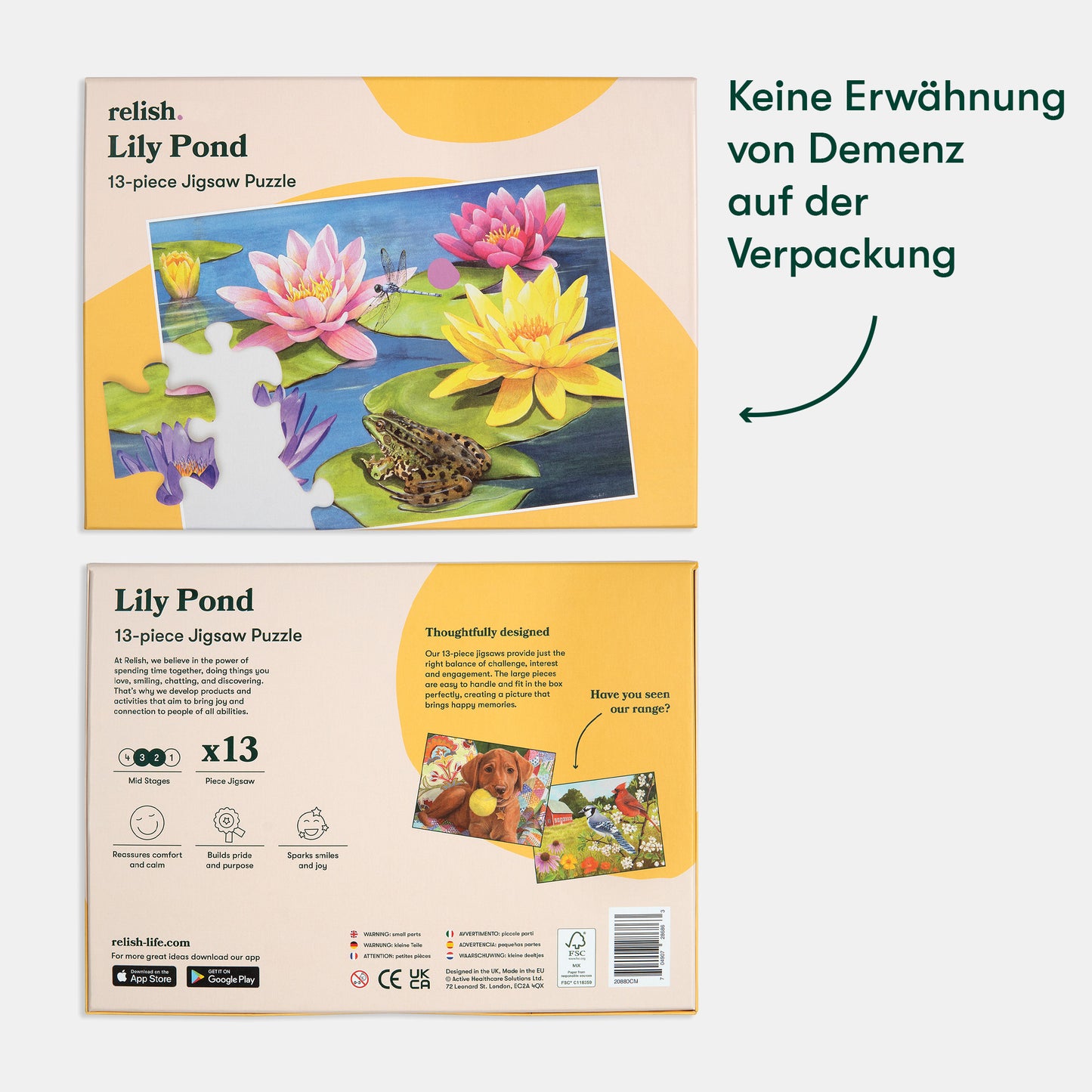 Lily Pond jigsaw puzzle for dementia, ideal for care home activities, offers engagement and joy for elderly with Alzheimer's.|market_de