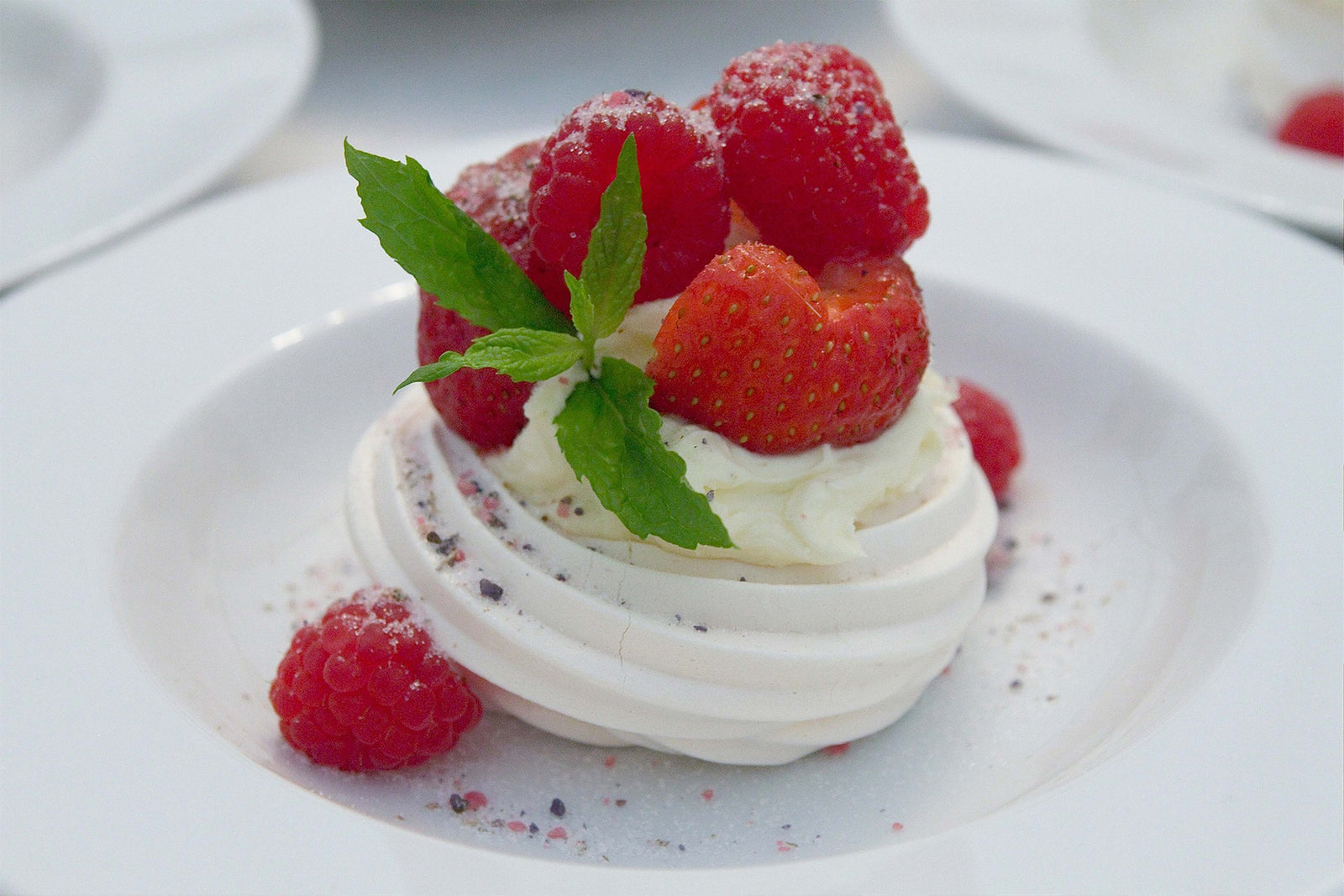 Fruity Meringue Nests