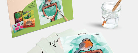 Hedgehog-themed painting that gradually fades, designed for dementia stimulation on Relish's platform; reusable after drying.
