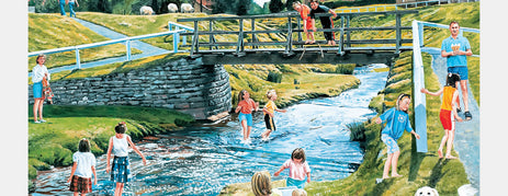 Puzzle depicting a serene riverside scene, ideal for dementia activities, care homes, and gifts for elderly with Alzheimer's.