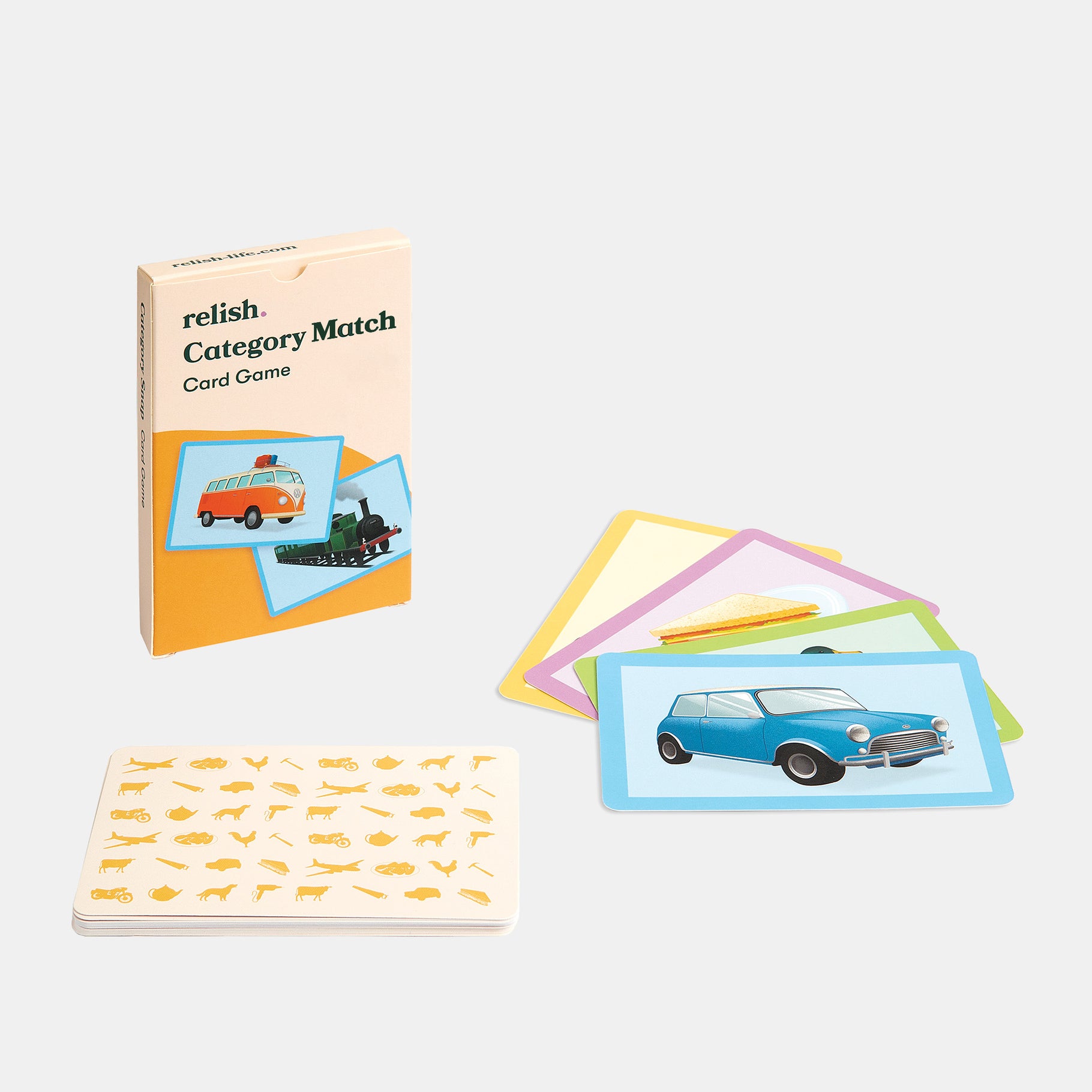 Card game for people living with dementia, featuring colorful images, ideal for care home activities and cognitive engagement.
