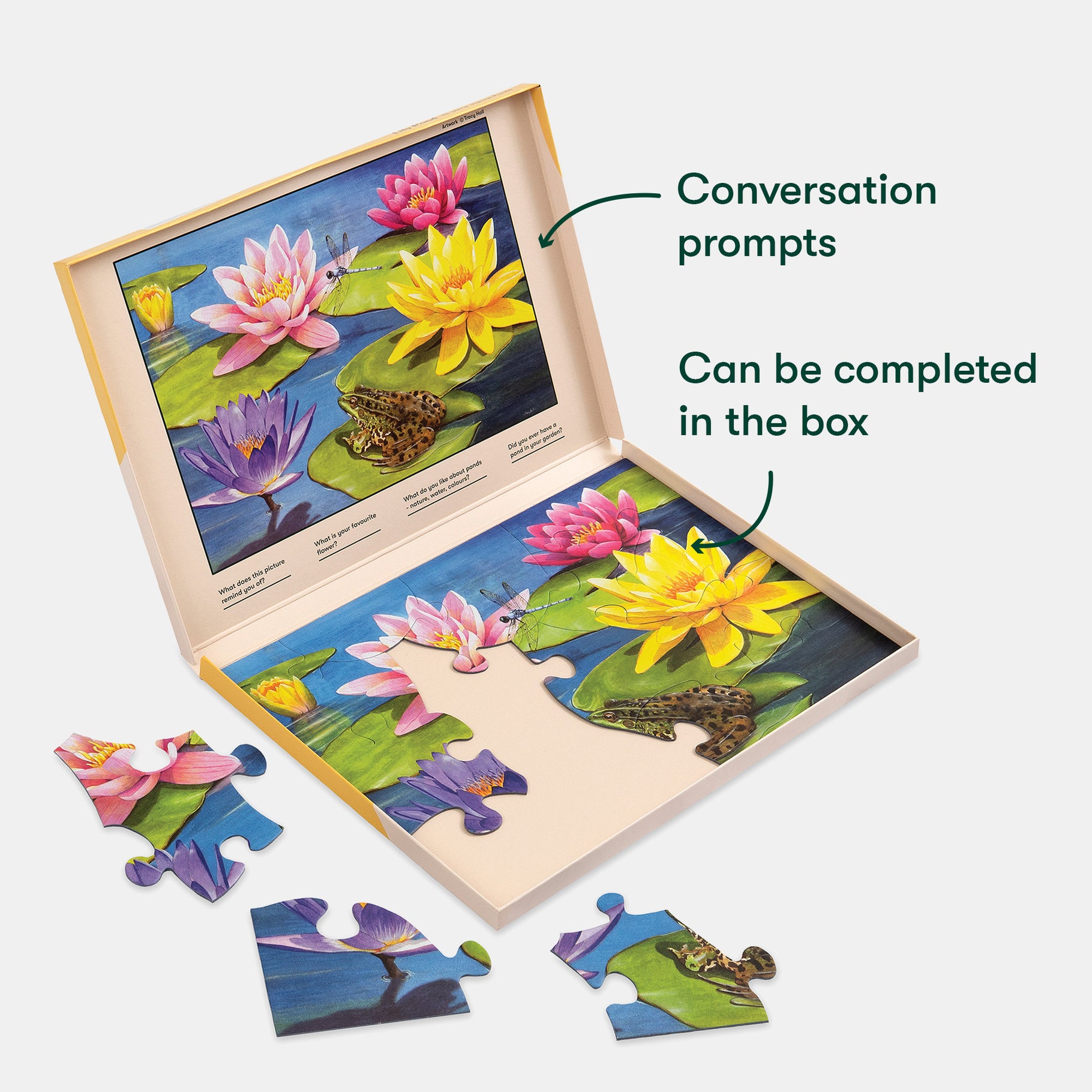 Puzzle for people living with dementia with conversation prompts, ideal for care home activities and gifts for people with dementia.