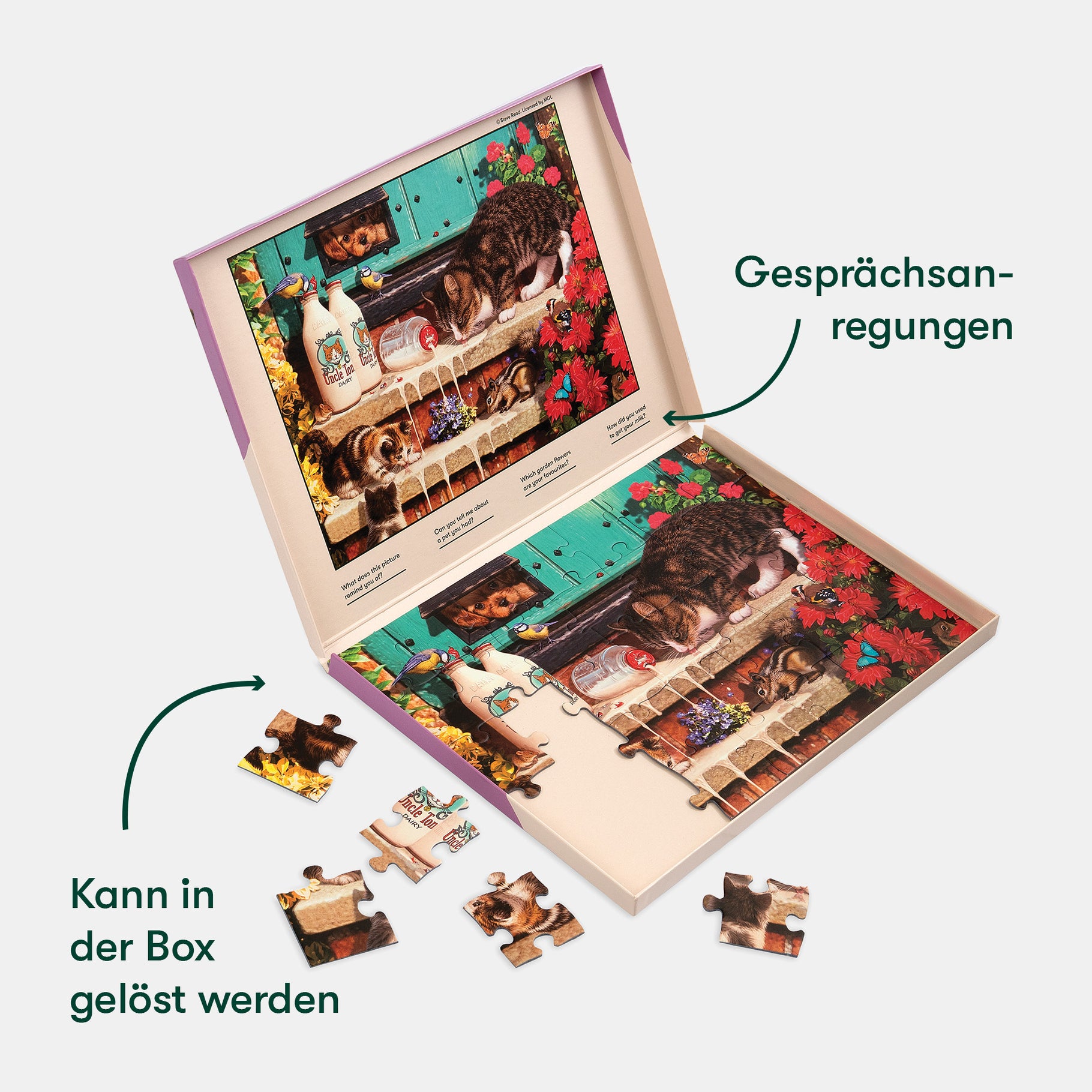 Puzzle for dementia patients featuring cats, ideal for care home activities, enhancing engagement and joy for the elderly.