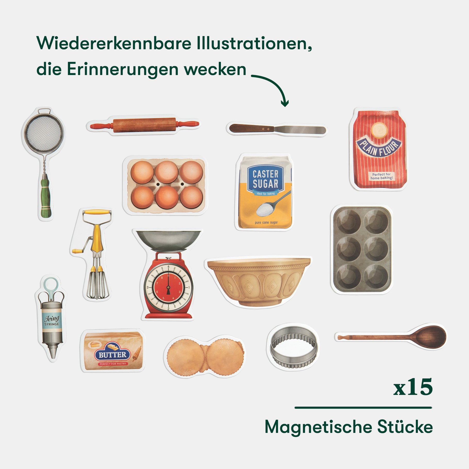 Magnetic kitchen items for dementia activities, ideal for care homes. Engaging gifts for elderly, promoting memory and joy.