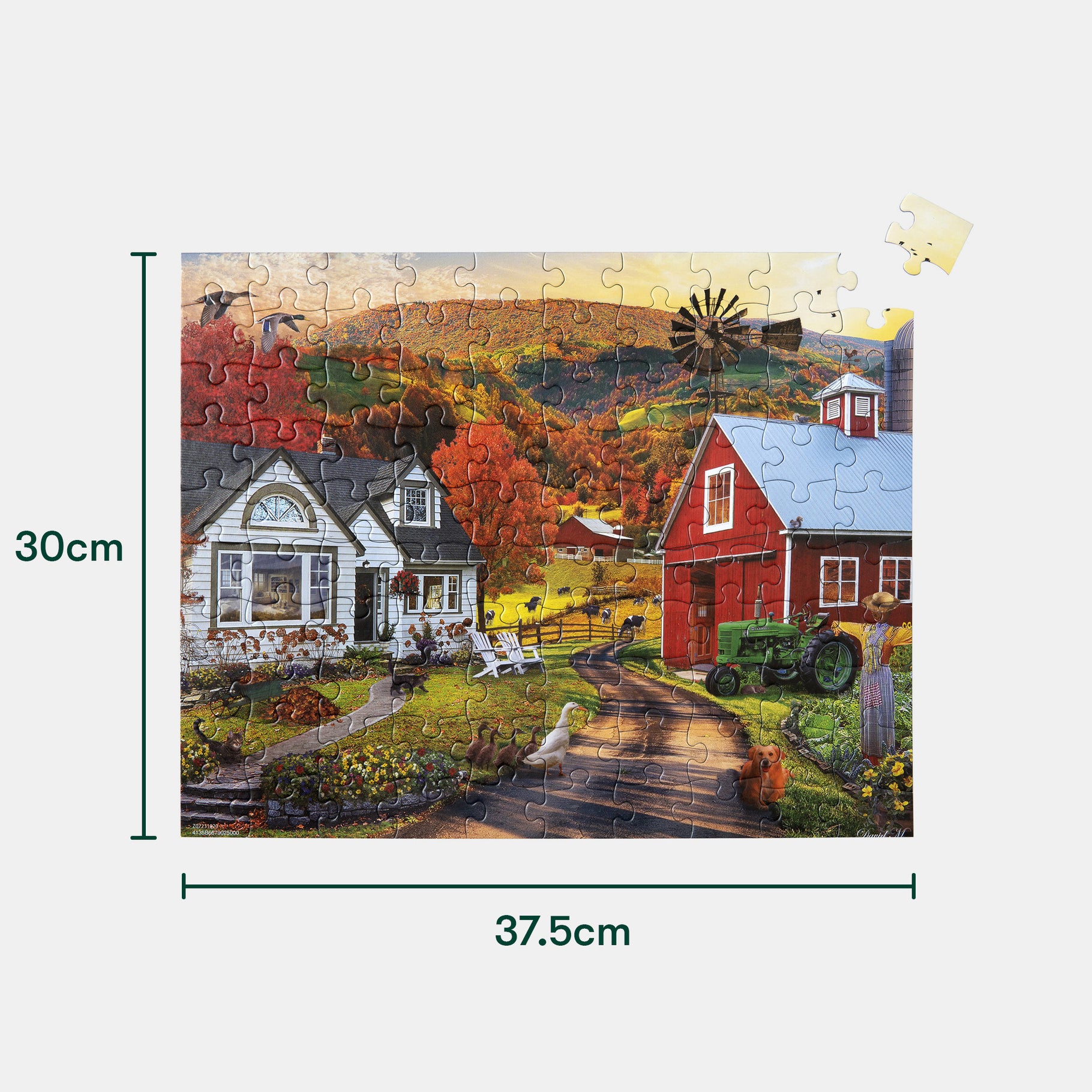 Jigsaw puzzle depicting a farm scene, ideal for dementia activities, care home activities, and gifts for dementia patients.