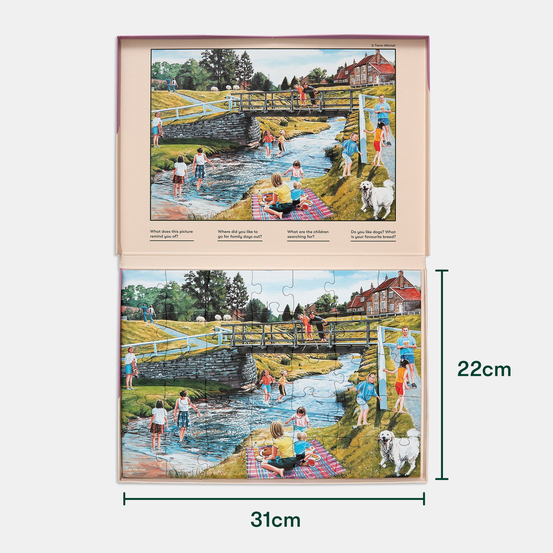 Jigsaw puzzle depicting a scenic river, ideal for dementia activities, care home residents, and Alzheimer's gifts.