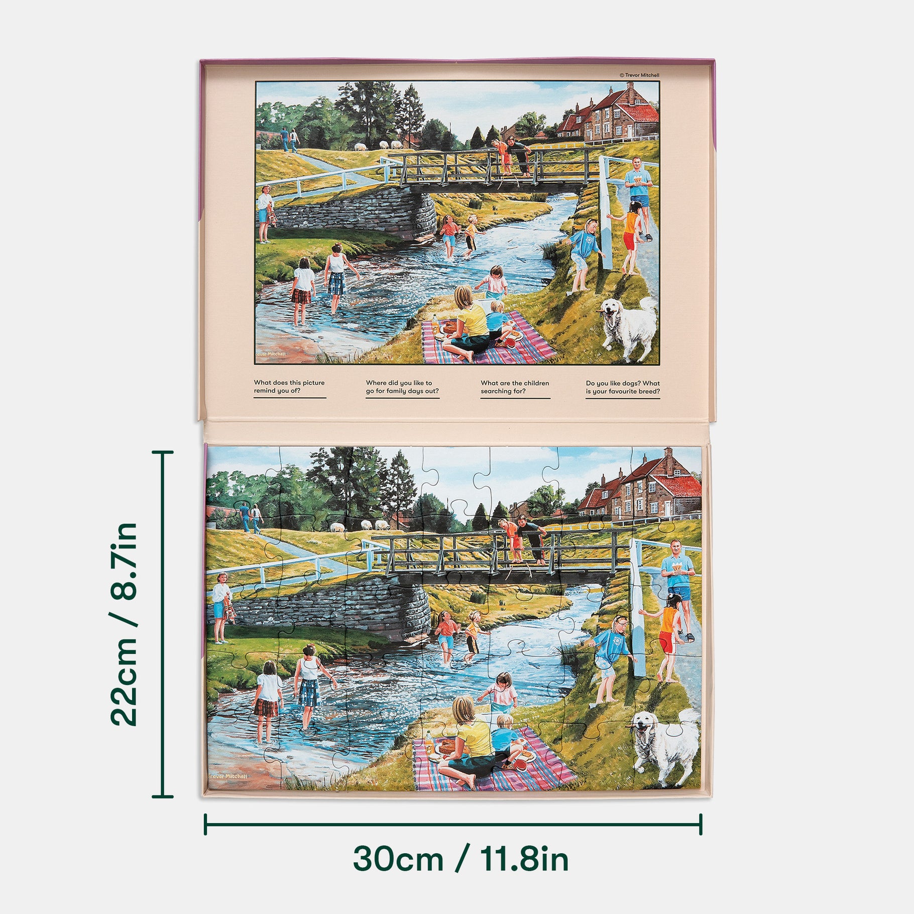 Puzzle depicting a serene riverside scene, ideal for dementia activities, care homes, and gifts for elderly with Alzheimer's.