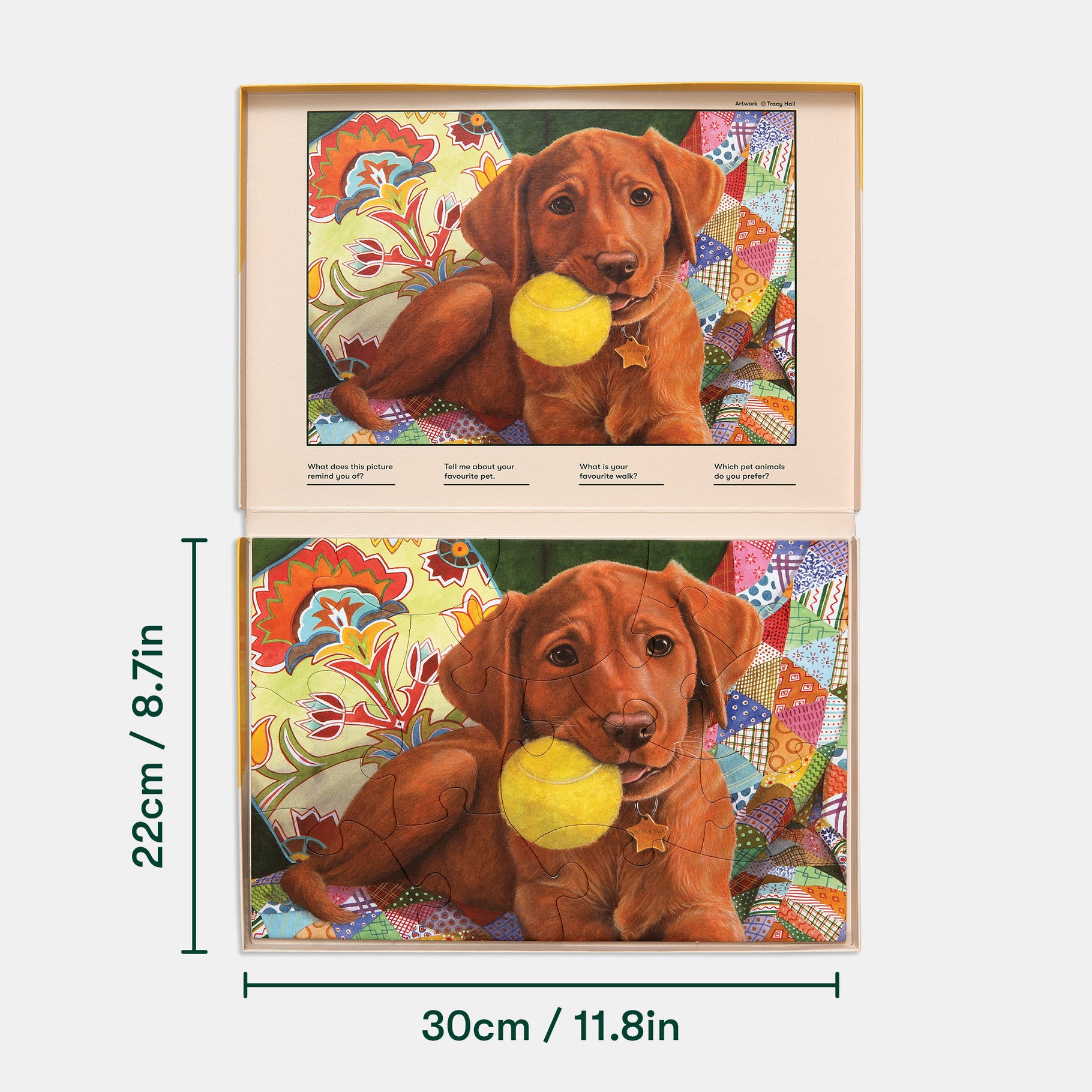 Dog puzzle for dementia patients, ideal for care home activities, gifts for elderly, and dementia-friendly products.