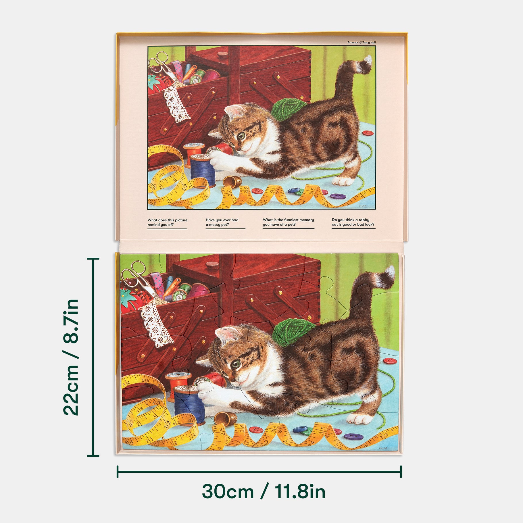 Puzzle with playful kitten design, ideal for dementia activities, care home activities, and gifts for elderly with dementia.