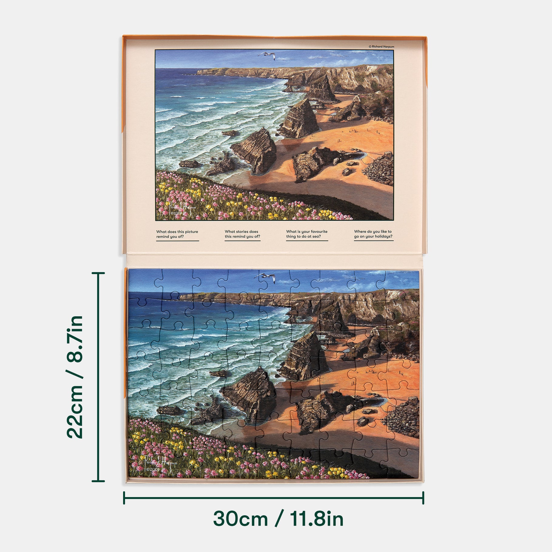 Coastal puzzle for dementia patients, ideal for care home activities, fostering engagement and joy in elderly with dementia.