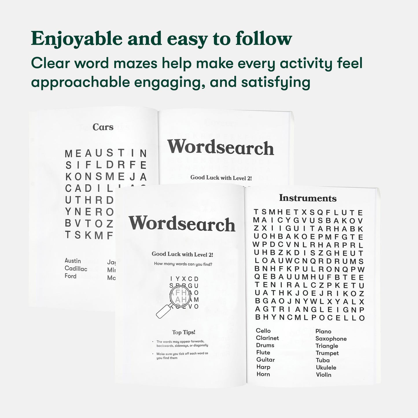 Dementia-Friendly Wordsearch Level 1 & 2