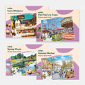 Four Relish Life jigsaw puzzles for dementia patients, featuring vibrant scenes, ideal for care home activities and gifts.