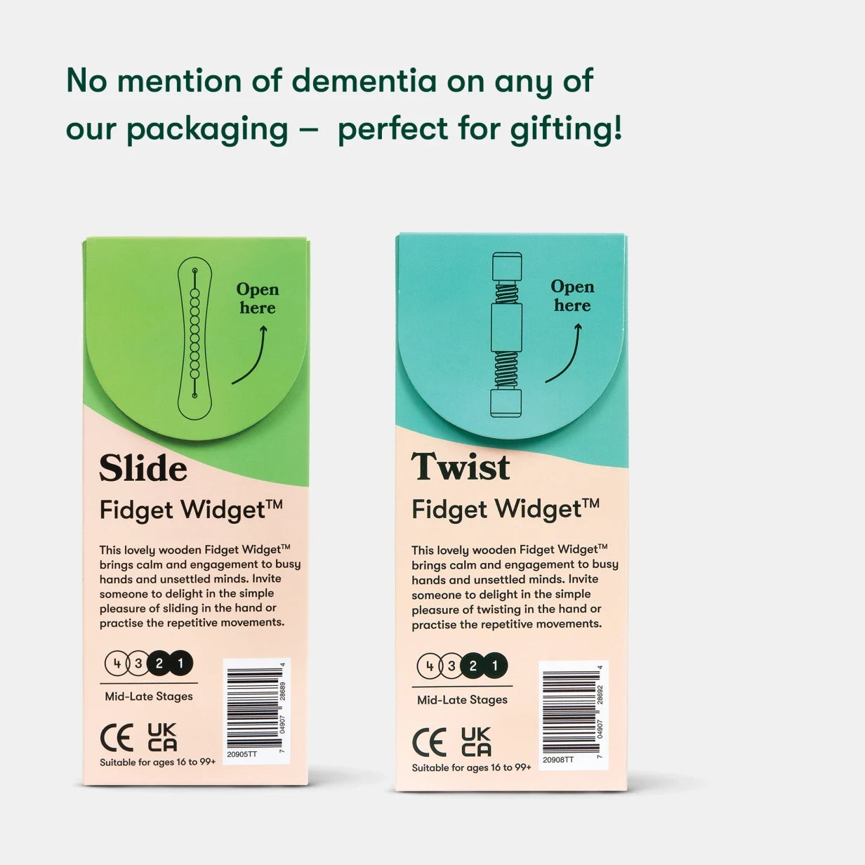 Fidget Widgets for people living with dementia offer calming activities for care homes, ideal gifts for elderly with dementia.