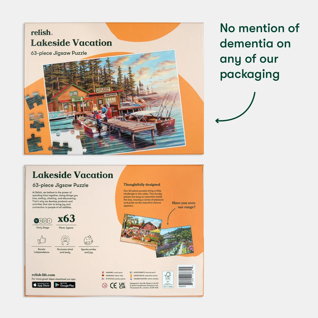 Jigsaw puzzle box for dementia activities, ideal for care home residents. Thoughtfully designed for elderly engagement.