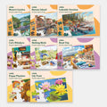 Colorful jigsaw puzzles for dementia patients, featuring serene scenes, ideal for care home activities and elderly engagement.
