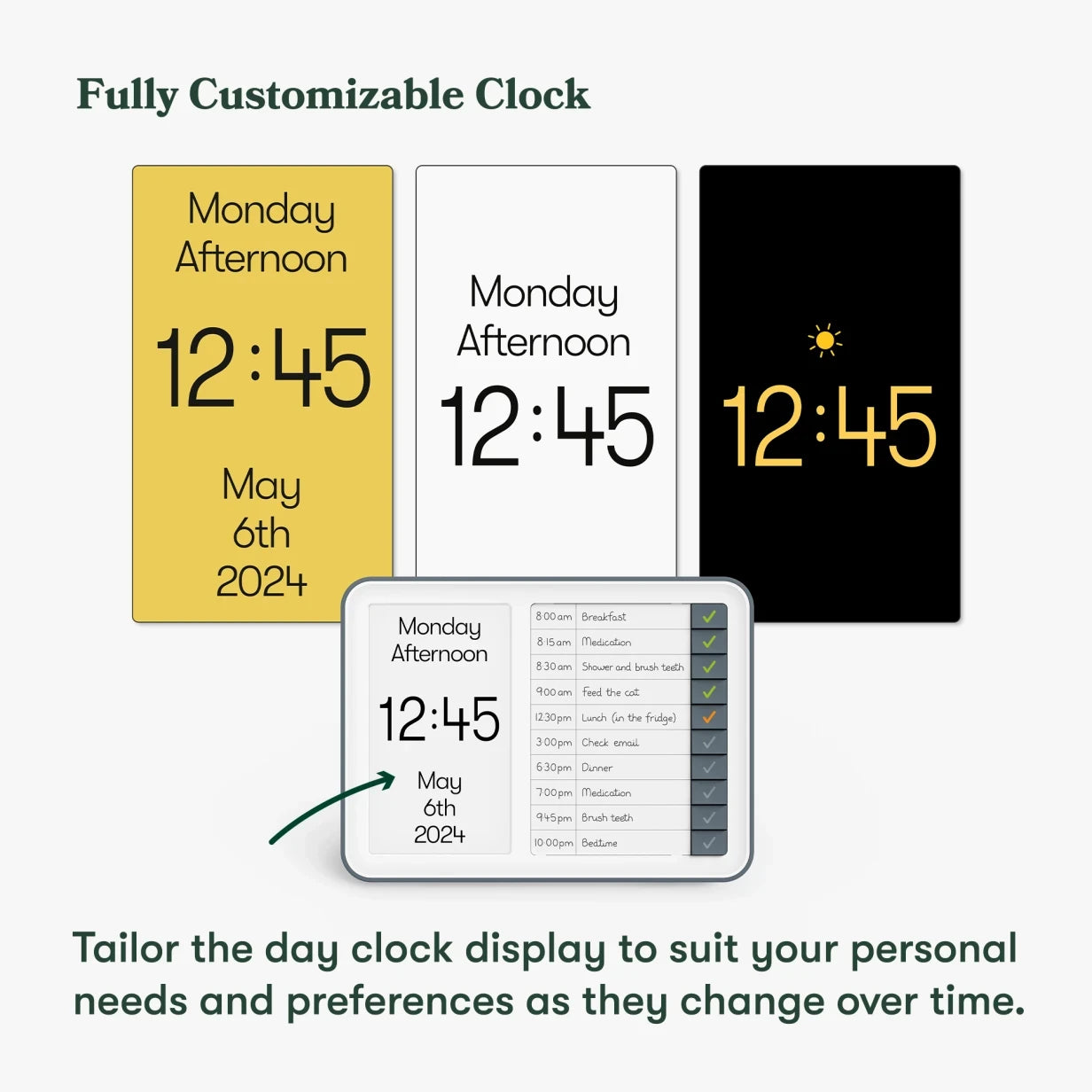 Relish Day Hub™ - Dementia Reminder Clock